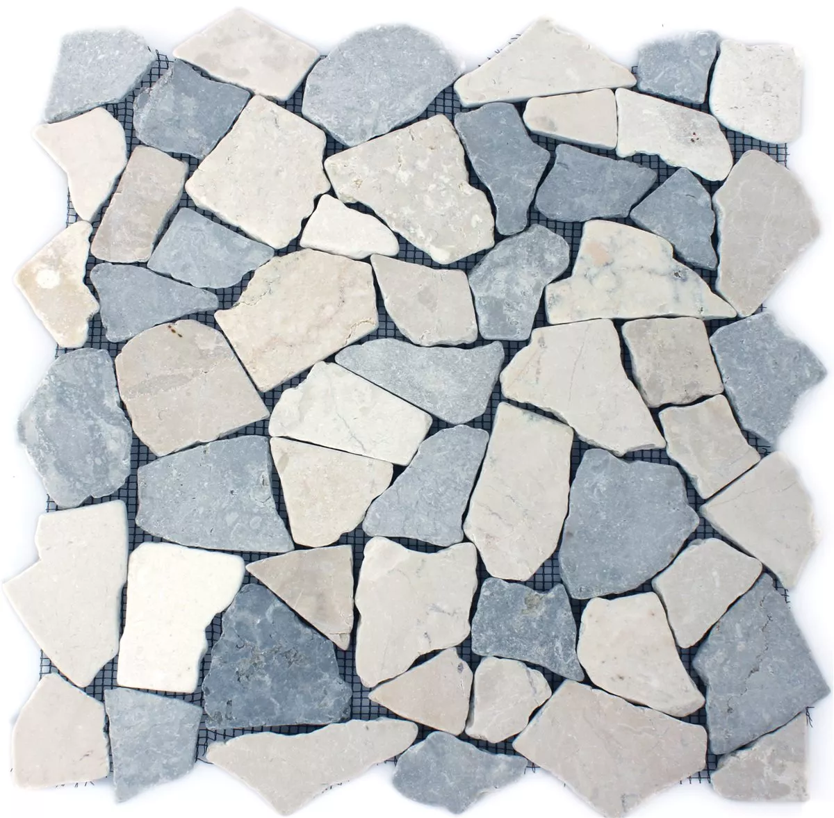 Prøve Mosaik Fliser Marmor Brud Gra Botticino