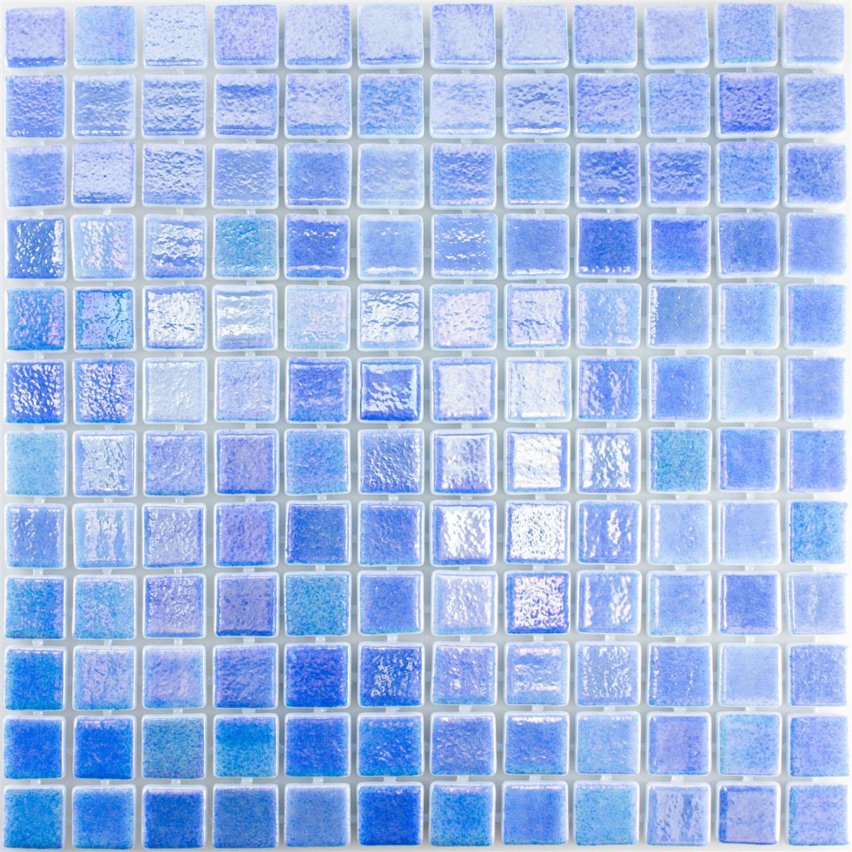 Glas Swimmingpool Mosaik McNeal Blå 25