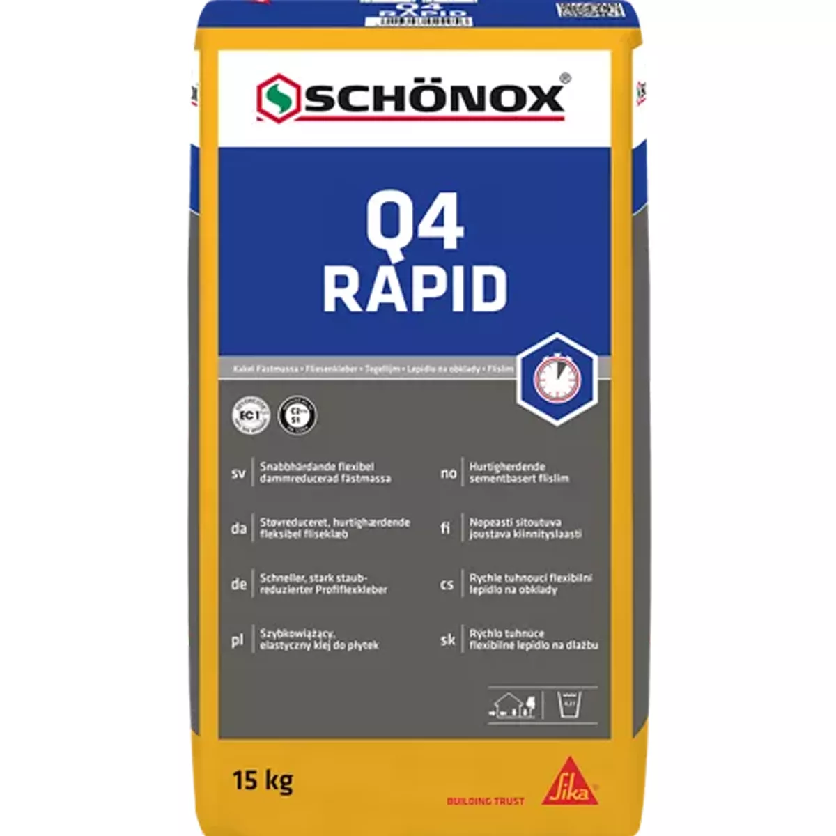 Fliseklæber Schönox Q4 RAPID 15 kg
