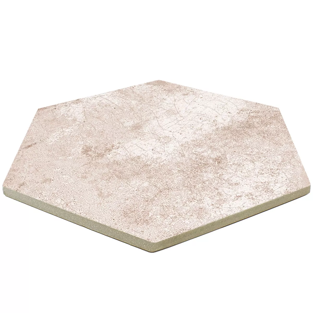 Porcellanato Fliser Honiara Hexagon Frundlæggende Flise Taupe 22,5x25,9cm