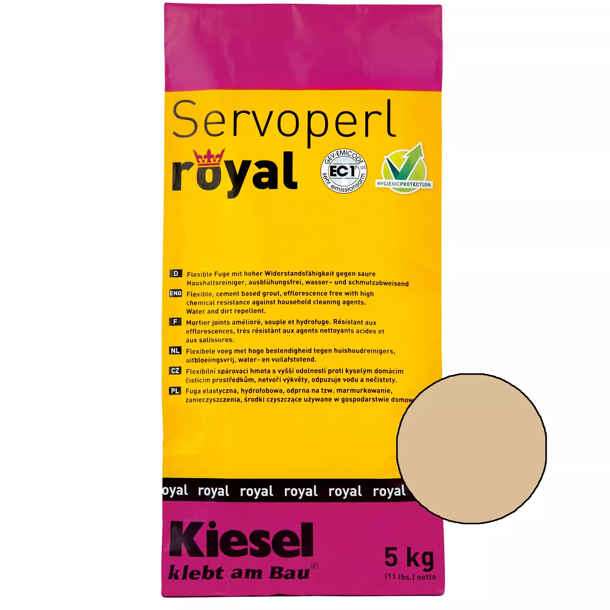 Kiesel Servoperl Royal - Fleksibel, Vand- Og Snavsafvisende Samling (5KG Safari Sand)