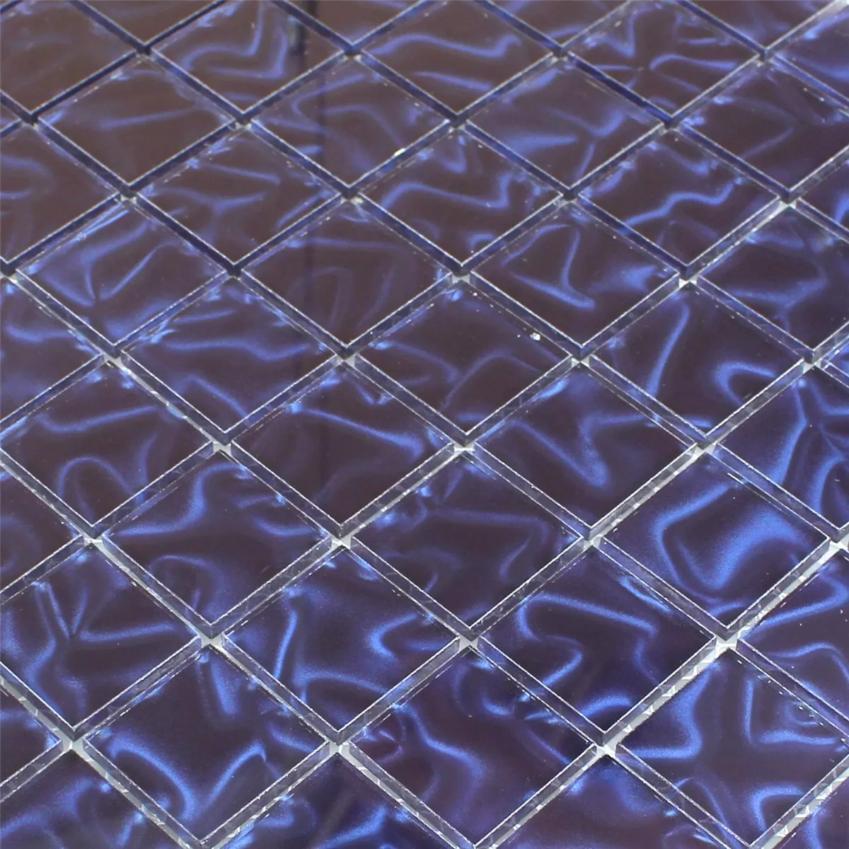 Prøve Mosaik Fliser Glas Calypso Blå