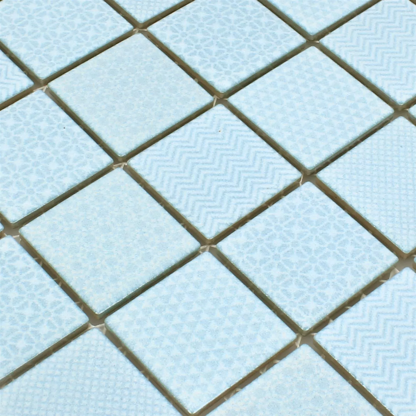 Mosaik Fliser Keramik Sapporo Lyseblå