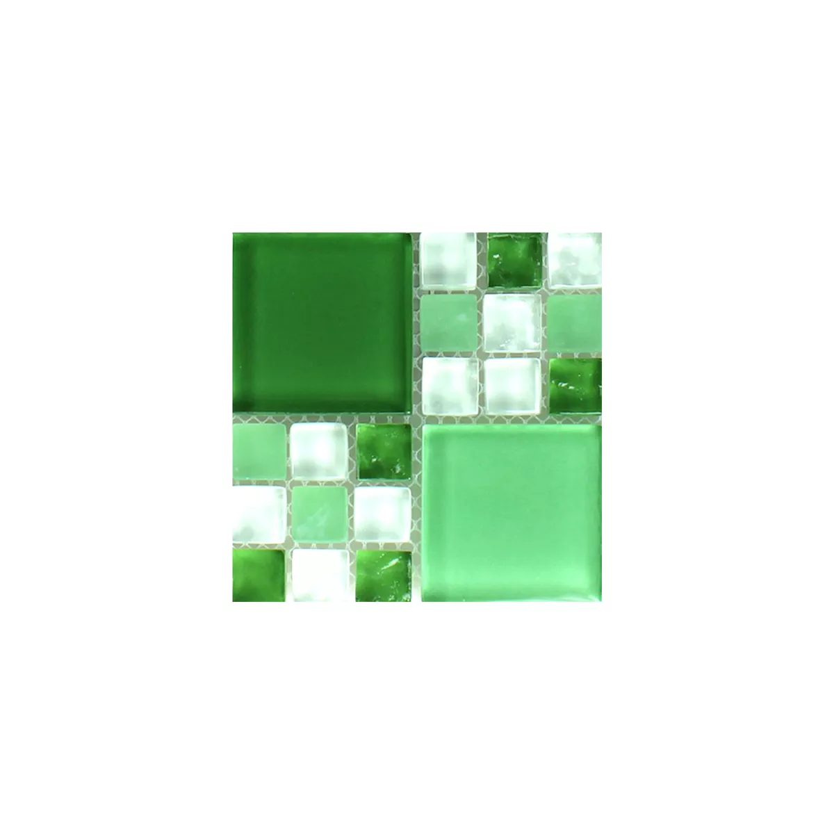 Prøve Mosaik Fliser Glas Krystal Grøn Mix