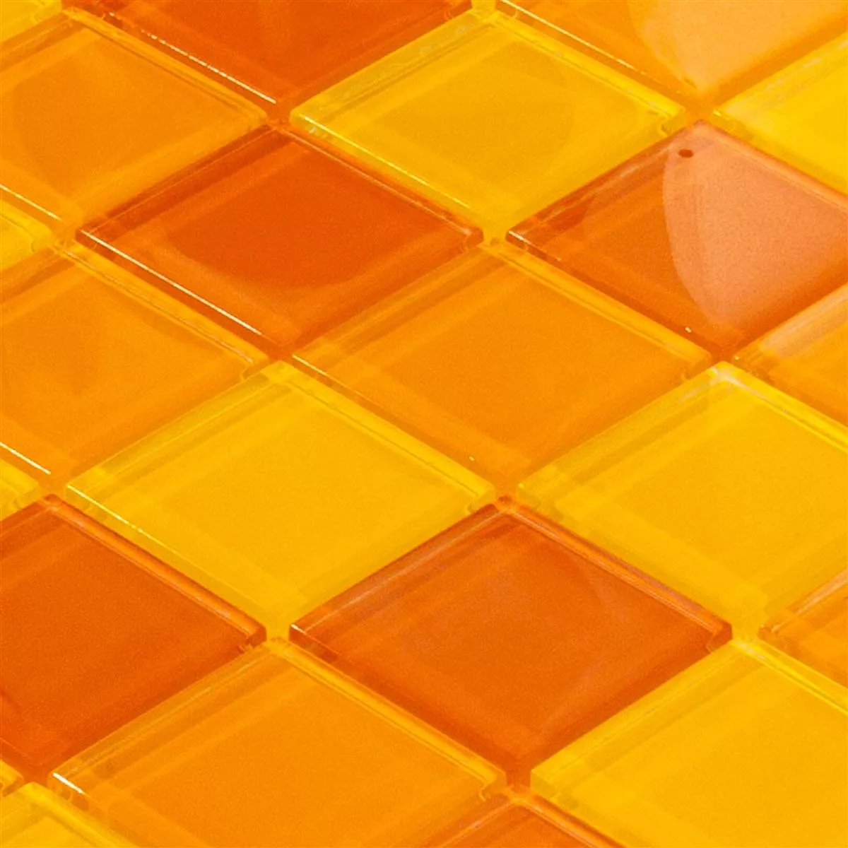 Glasmosaik Fliser Glasgow Appelsin Mix