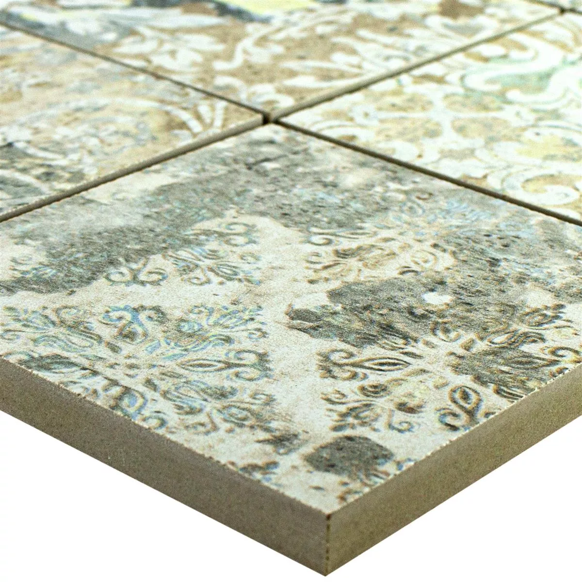 Keramikmosaik Fliser Bellona Effekt Lysfarverige 95x95mm Keramikmosaik Fliser Bellona Effekt Lysfarverige 95x95mm