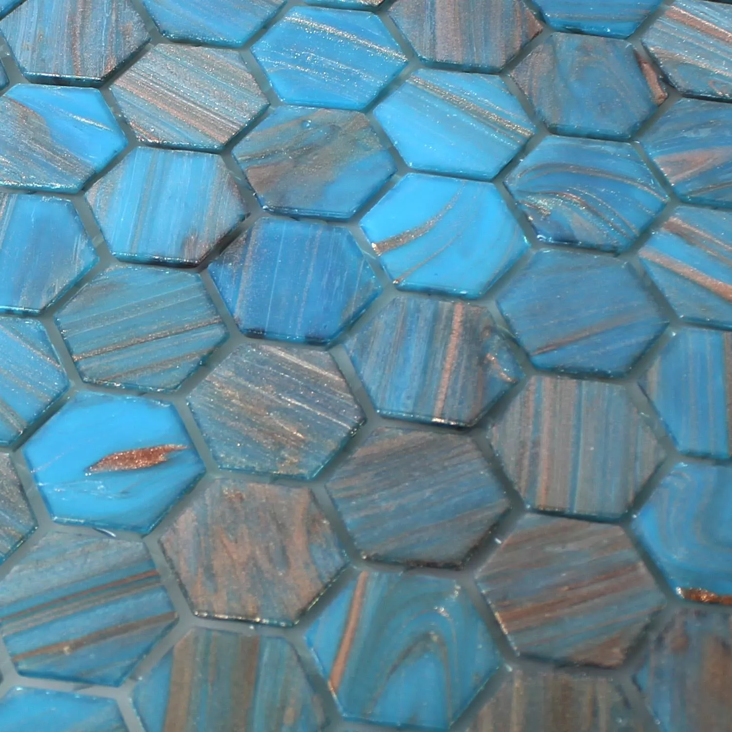 Hexagones Trend-Vi Glasmosaik Fliser