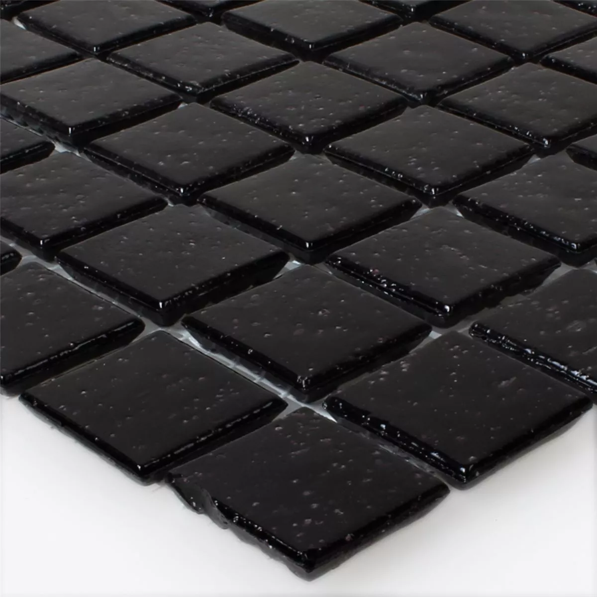 Mosaik Fliser Glas Sort Uni 20x20x4mm Mosaik Fliser Glas Sort Uni 20x20x4mm