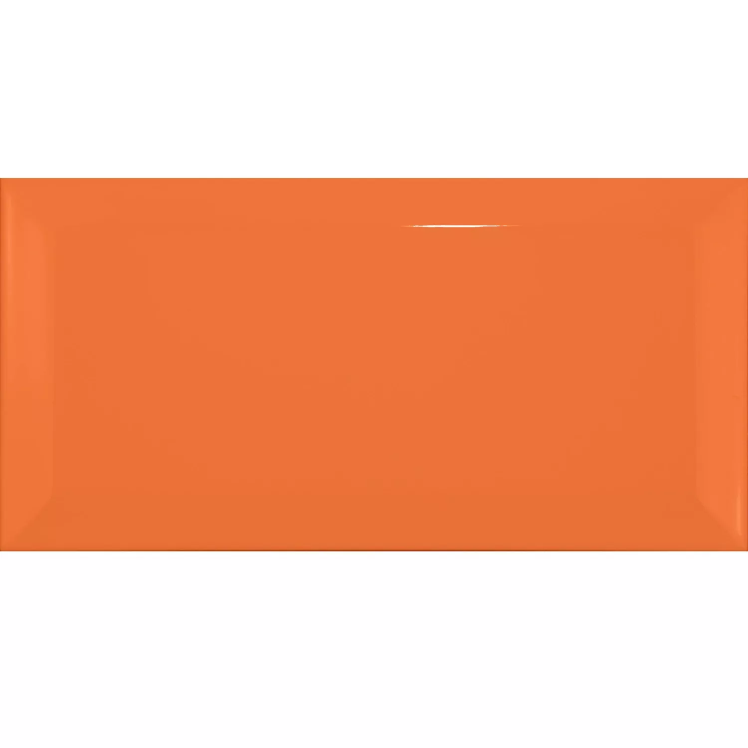 Metro flise Appelsin Strålende 7,5x15 cm Med Facet Pitcox Naranja