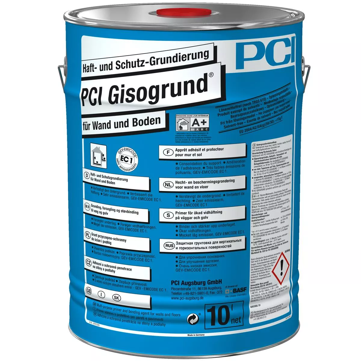 PCI Gisogrund klæbe- og beskyttelsesgrunder blå 10 liter PCI Gisogrund klæbe- og beskyttelsesgrunder blå 10 liter
