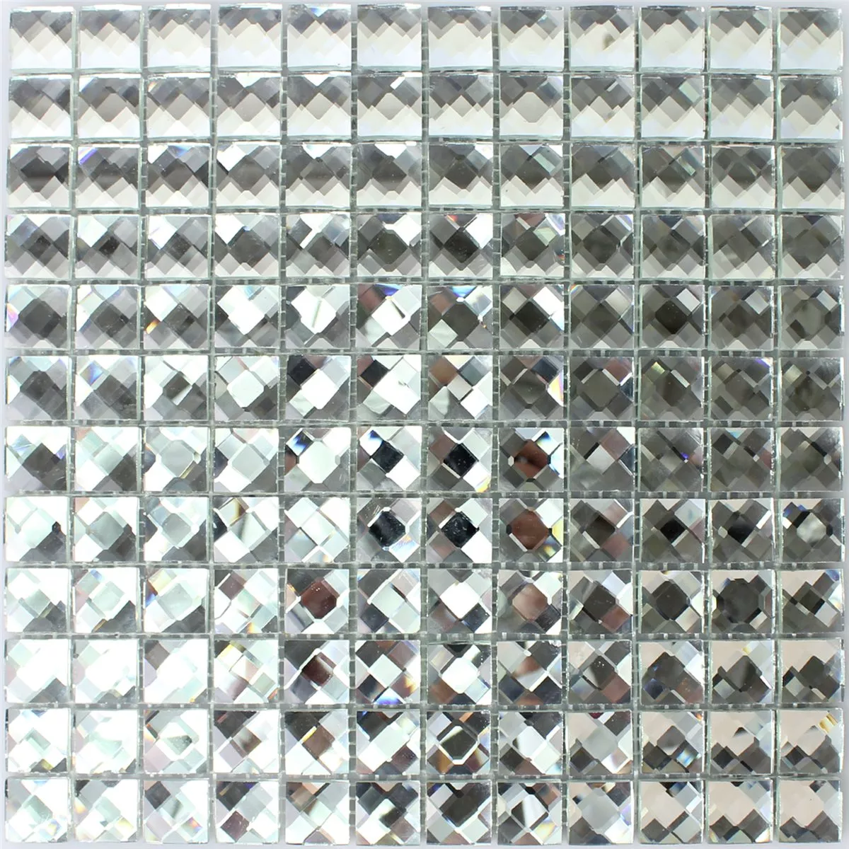 Glasmosaik Fliser Brilliant Hvid