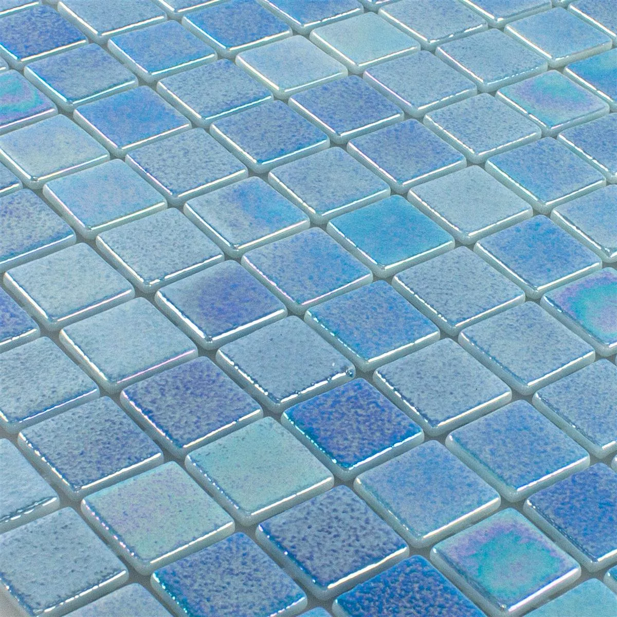 Glas Swimmingpool Mosaik McNeal Lyseblå 25