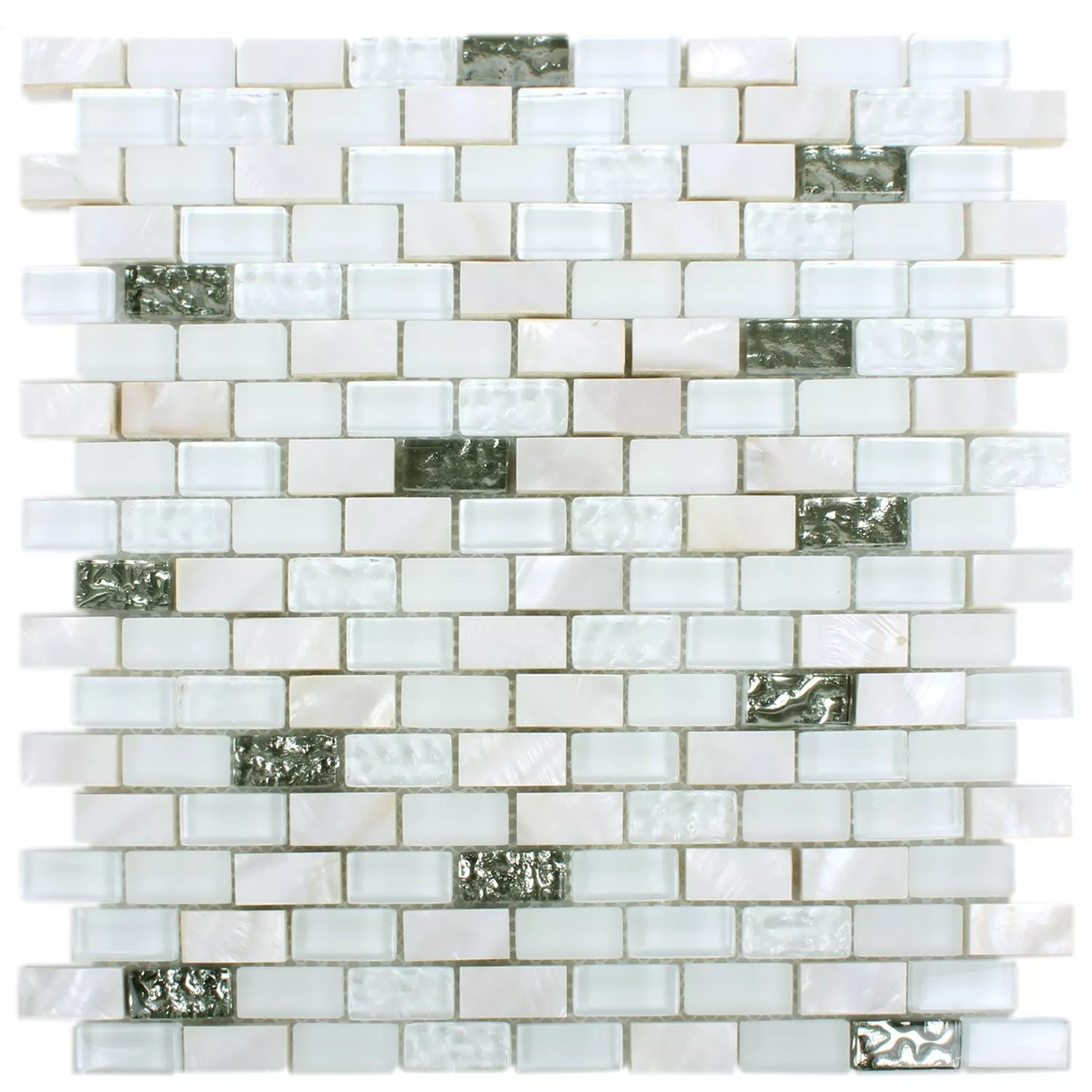 Prøve Mosaik Fliser Saltanat Hvid