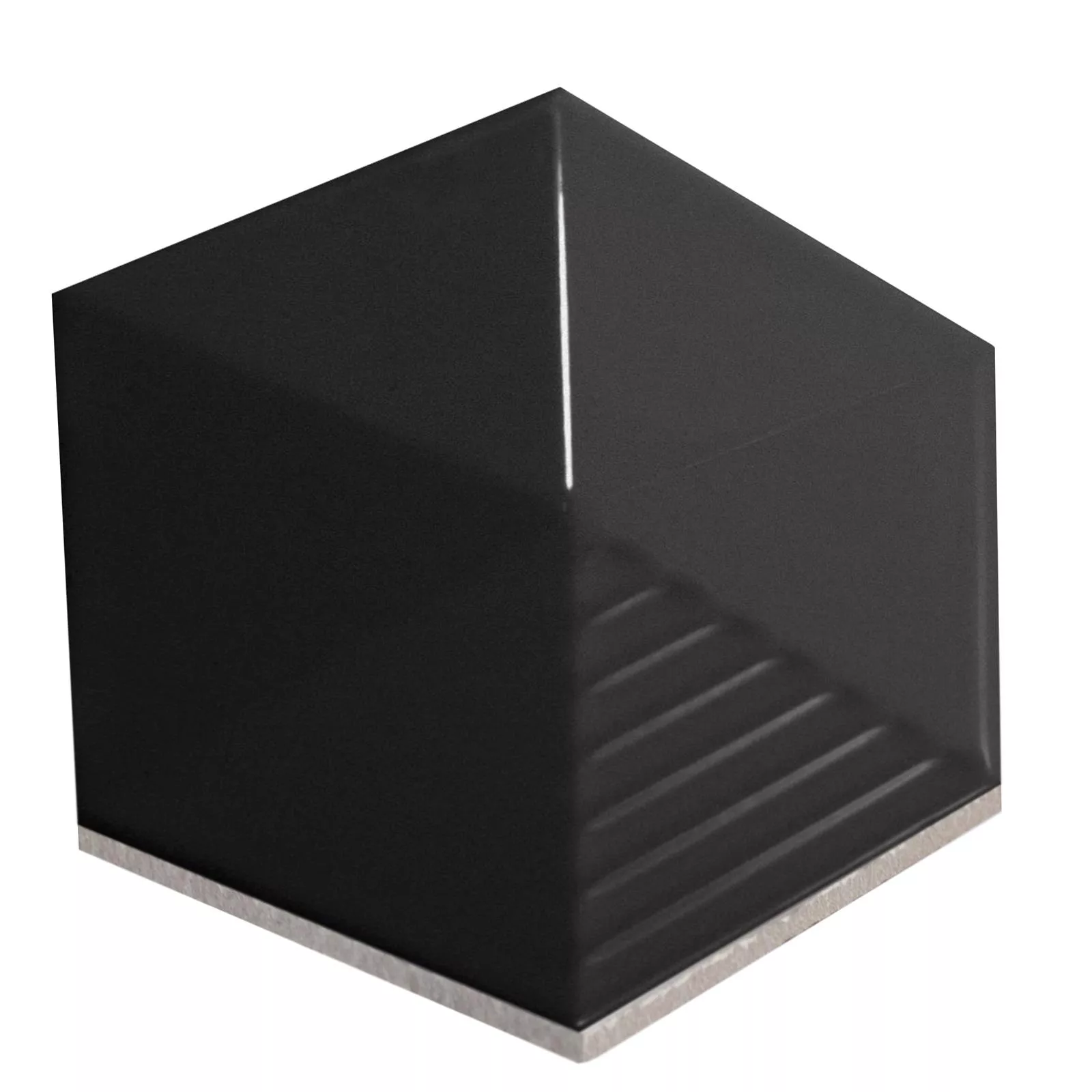 Prøve Vægfliser Rockford 3D Hexagon 12,4x10,7cm Sort