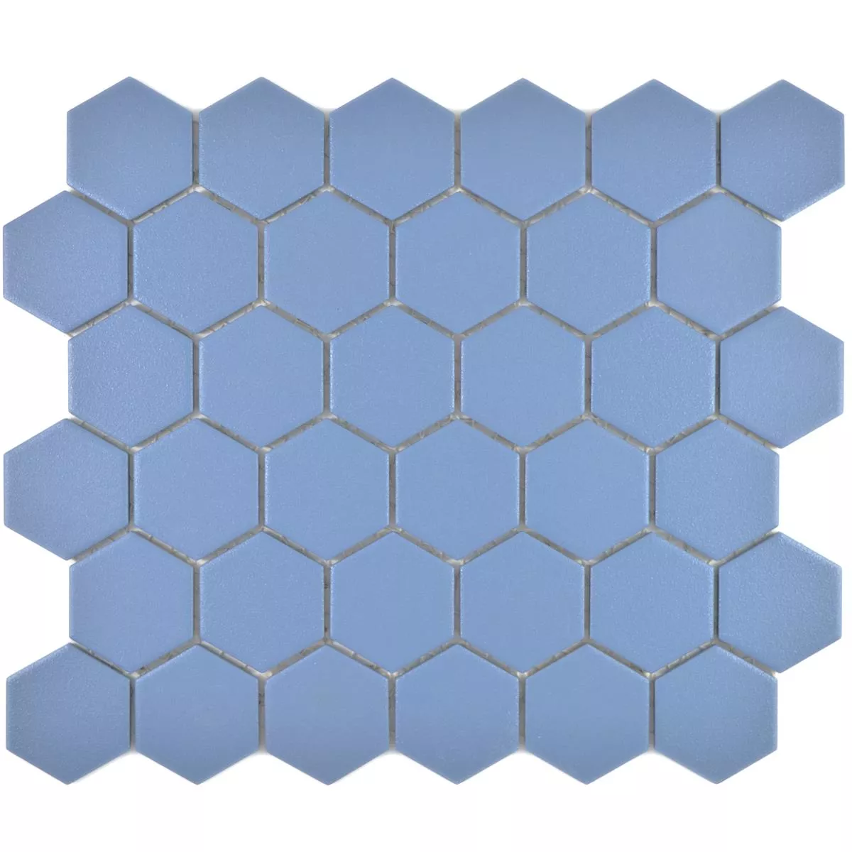 Prøve Keramikmosaik Bismarck R10B Hexagon Blå H51