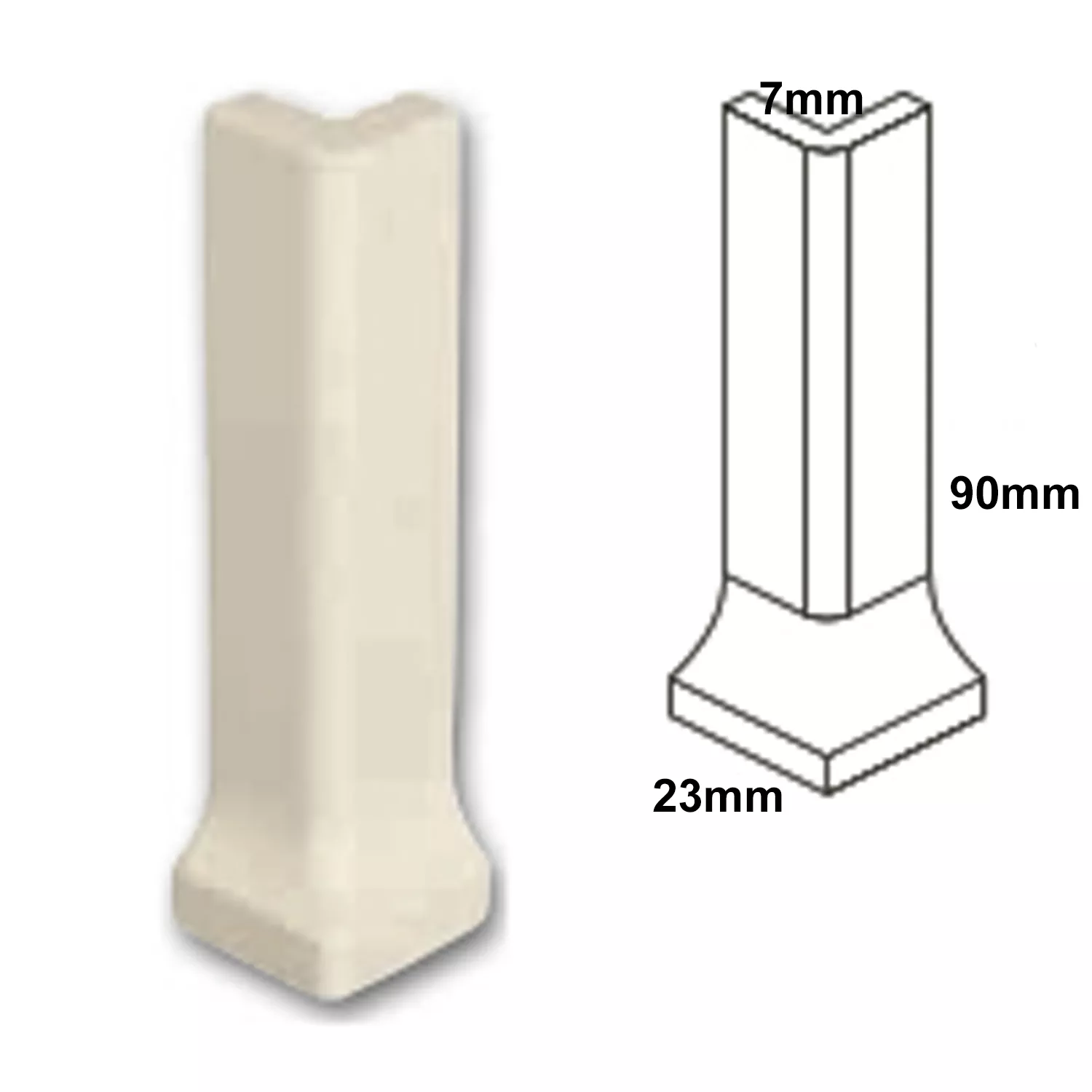 Udenfor Hjørne Courage Gra Måtte 2,3x9cm