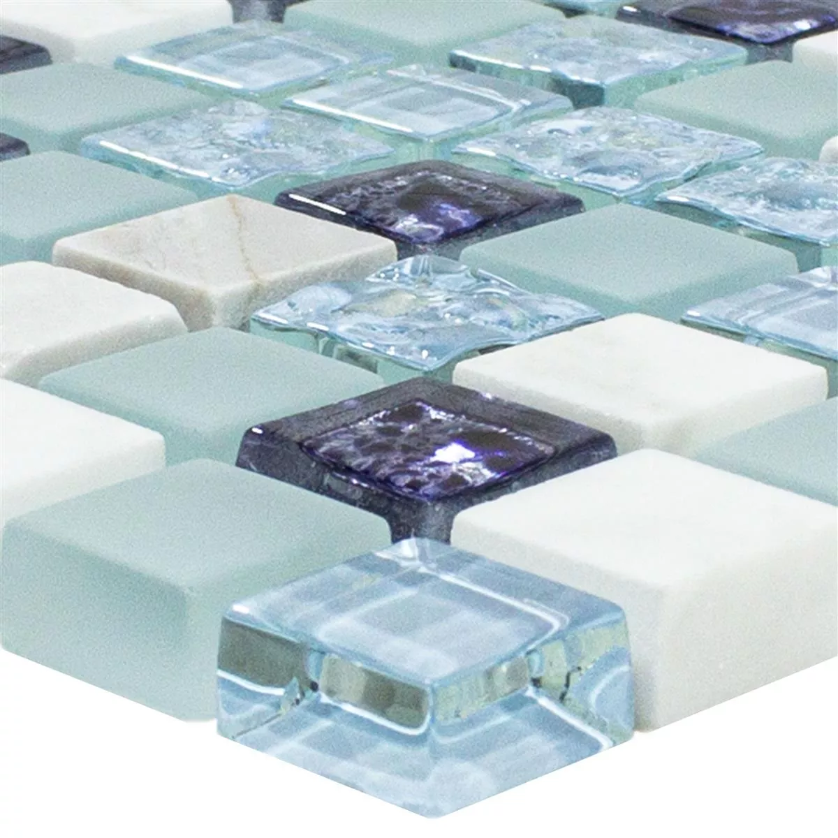 Glasmosaik Fliser Lexington Glas Material Mix Blå Glasmosaik Fliser Lexington Glas Material Mix Blå