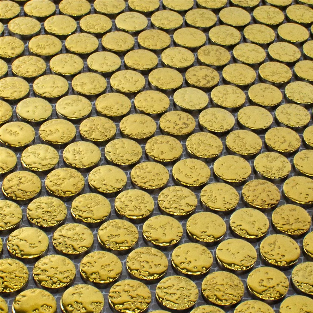 Prøve Keramik Knopp Effekt Mosaik Fliser Meneksche Guld