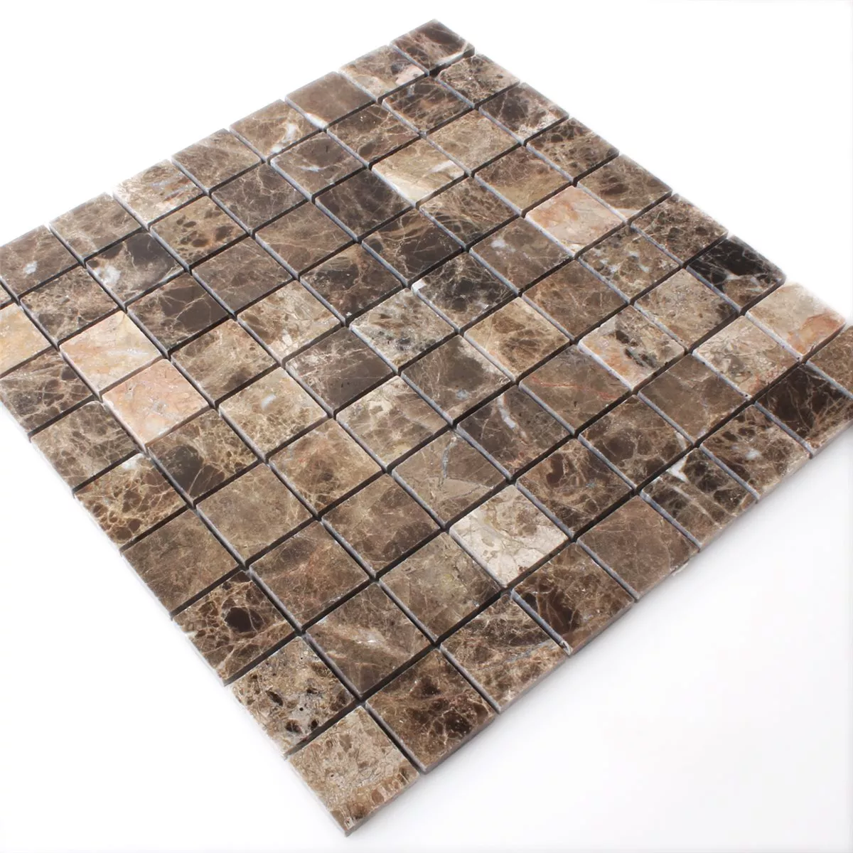 Mosaik Fliser Marmor Emprador Brun 32x32mm