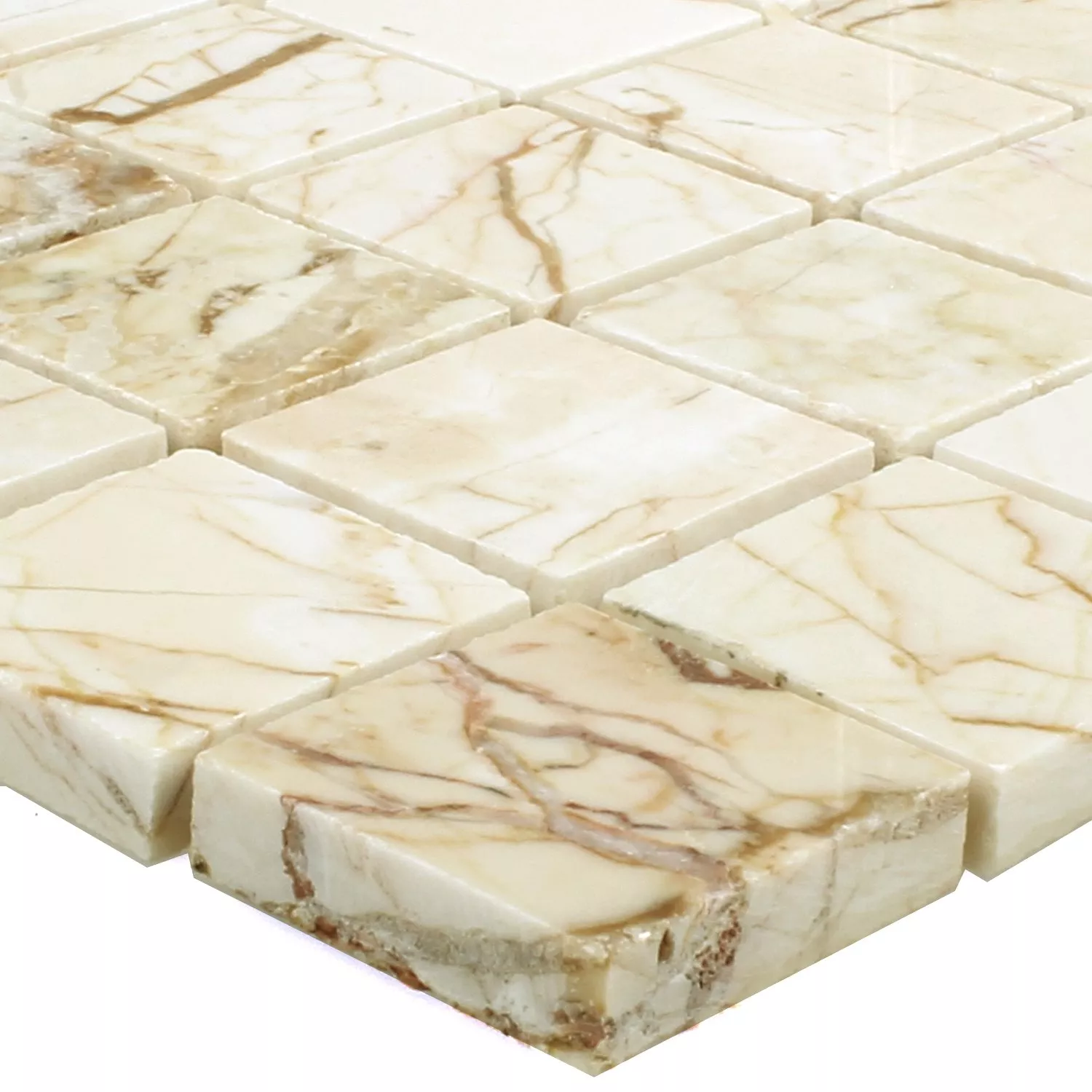 Mosaik Fliser Marmor Gulden Cream Poleret