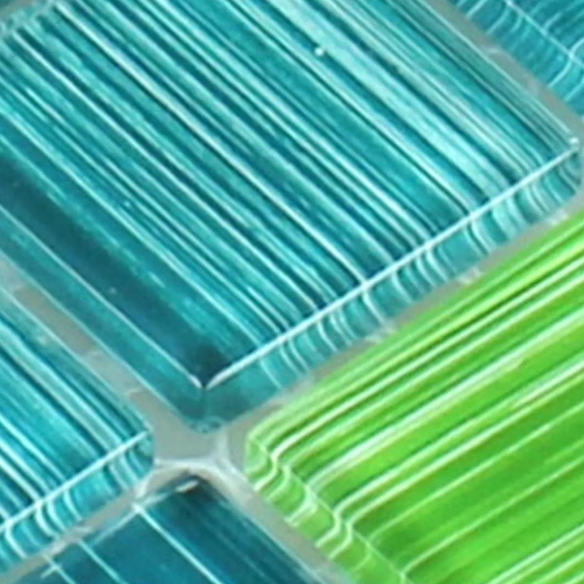 Prøve Stribete Glasmosaik Fliser Grøn Mix