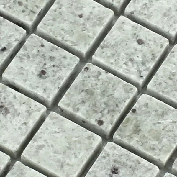 Prøve Granit Mosaik Fliser  Gra Hvid