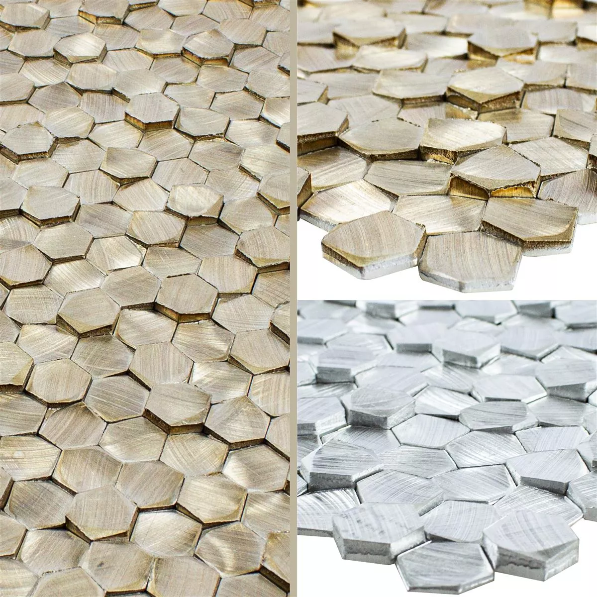 Prøve Aluminium Metal Mosaik Fliser McAllen