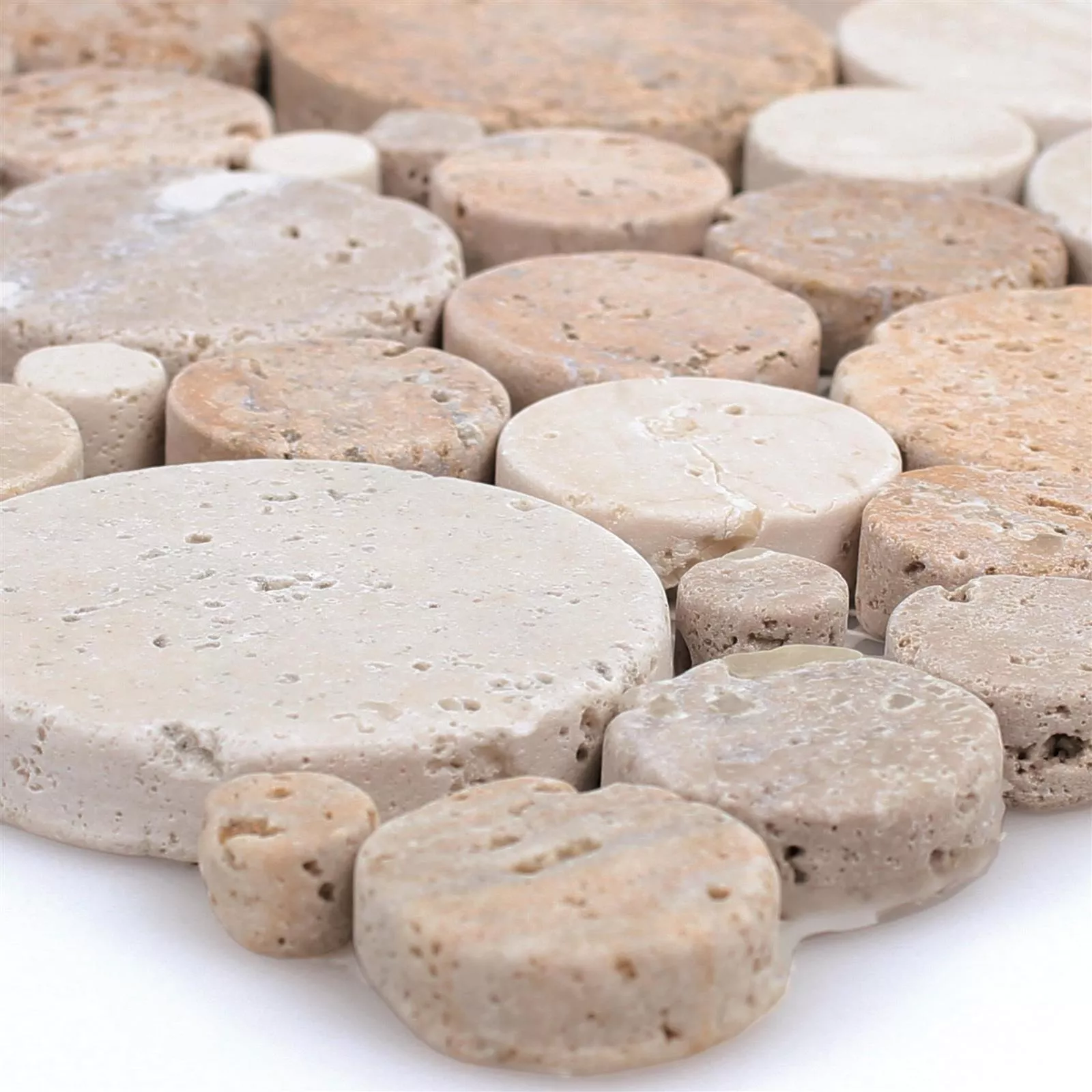 Travertin Natursten Mosaik Franklin Guld Beige Hvid Travertin Natursten Mosaik Franklin Guld Beige Hvid