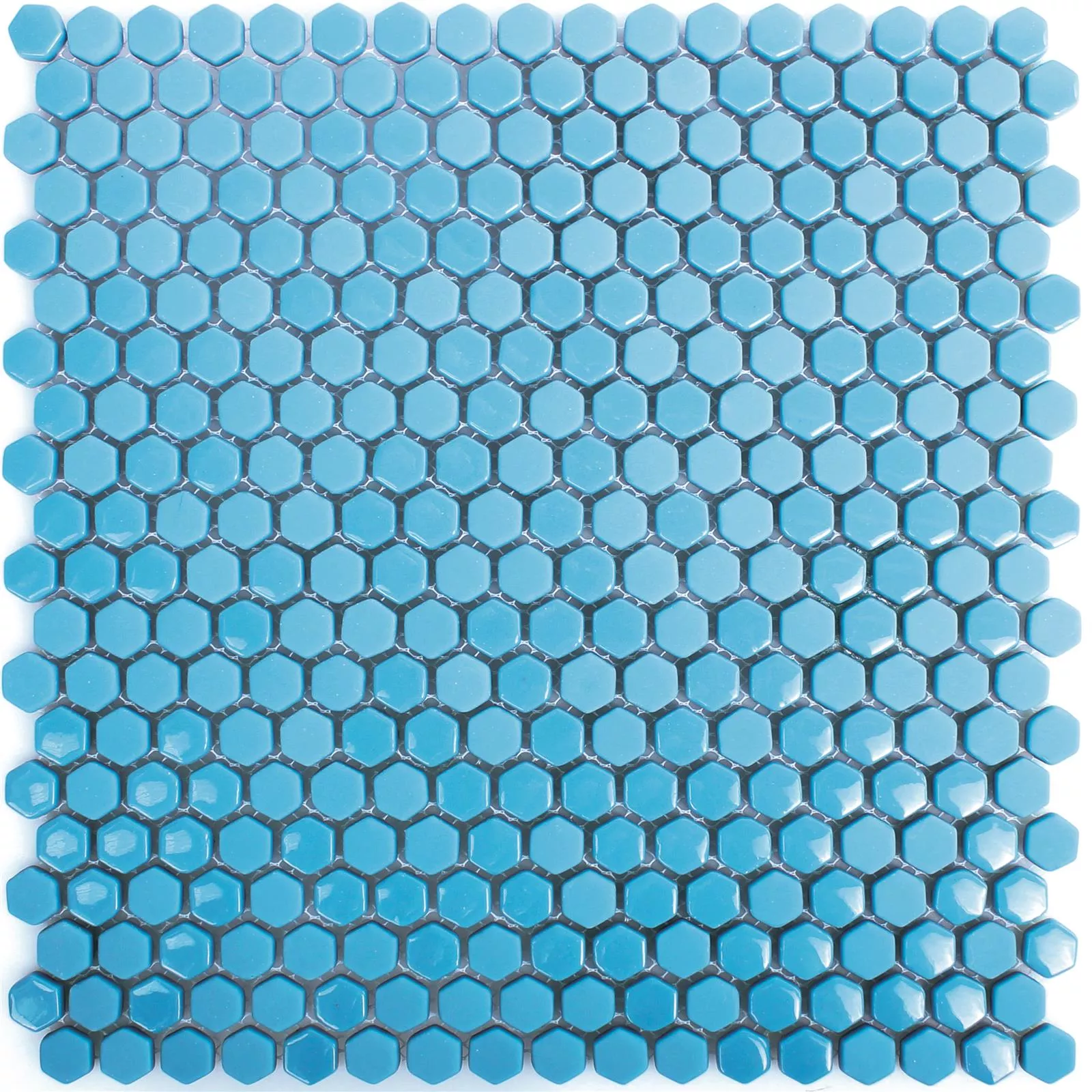 Glasmosaik Fliser Brockway Hexagon Eco Blå