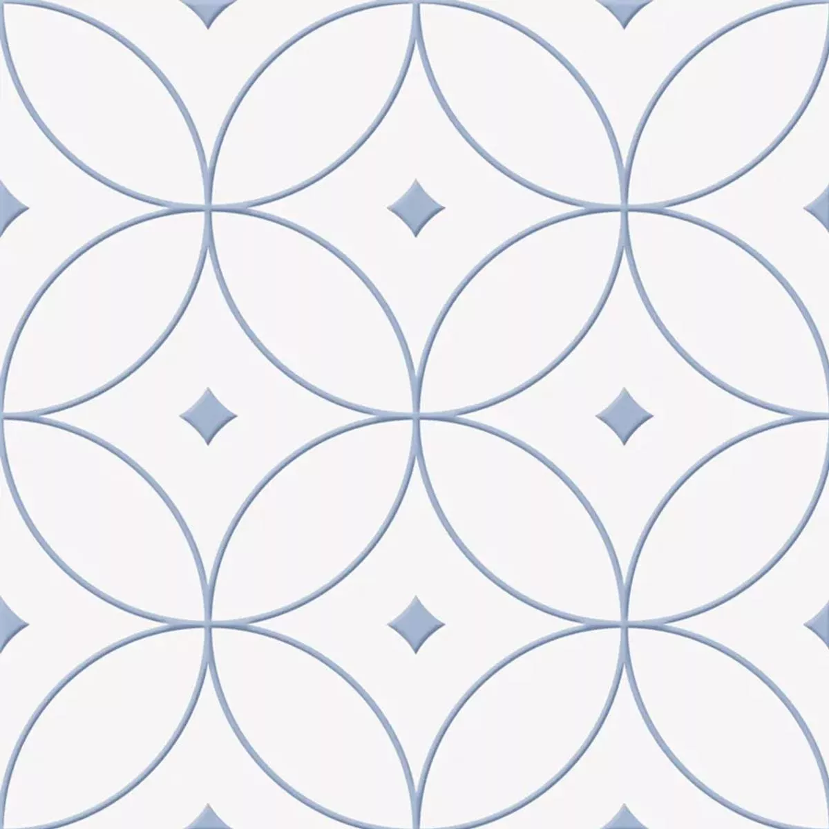 Skyros Blå Hvid 25x25 cm