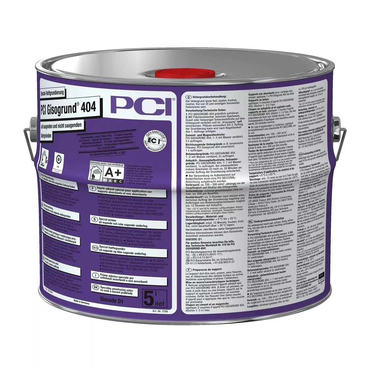 PCI Gisogrund 404 special vedhæftningsgrunder violet 5L PCI Gisogrund 404 special vedhæftningsgrunder violet 5L