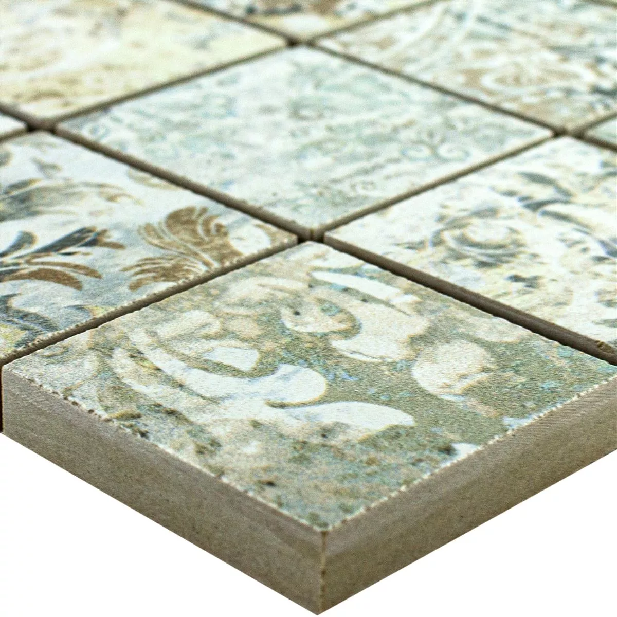 Keramikmosaik Fliser Bellona Effekt Lysfarverige 47x47mm Keramikmosaik Fliser Bellona Effekt Lysfarverige 47x47mm