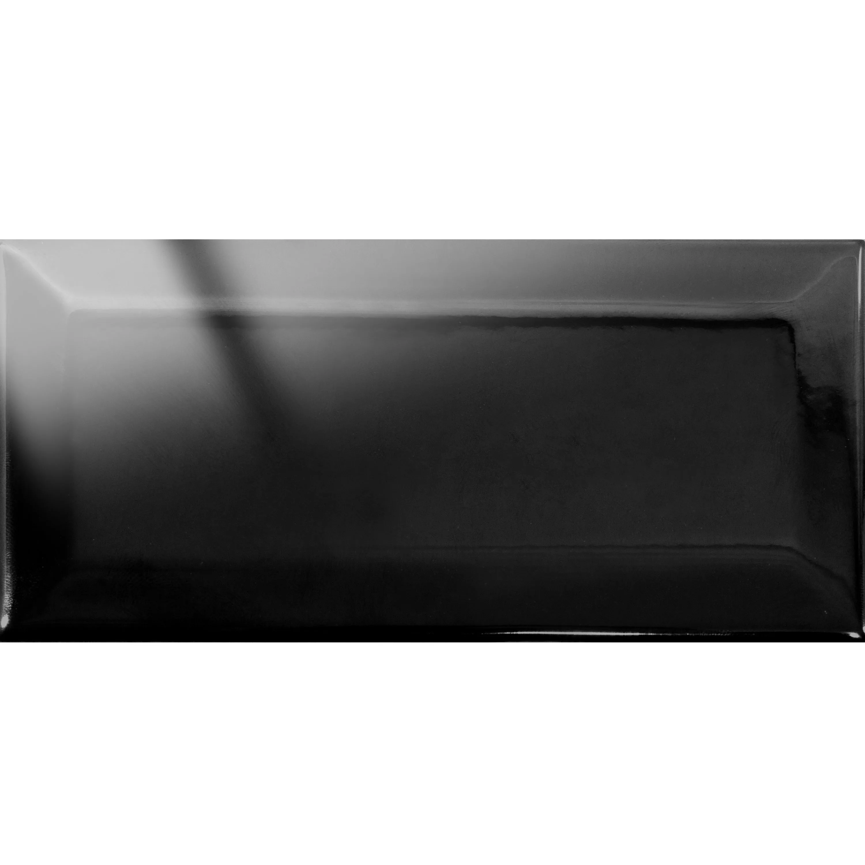 Metro Vægfliser Heliopolis Med Facet Sort 7,5x15cm Metro Vægfliser Heliopolis Med Facet Sort 7,5x15cm