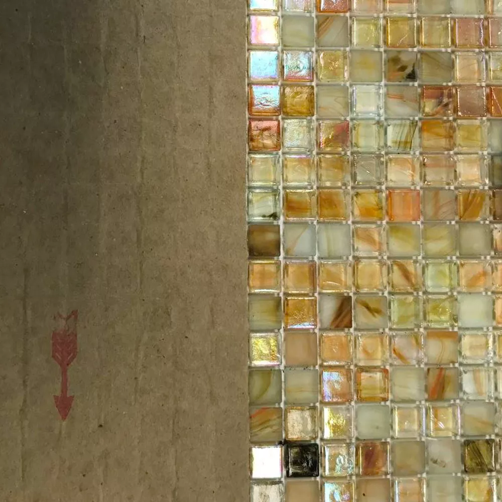 Prøve Glas Swimmingpool Mosaik Fliser Pergamon Beige