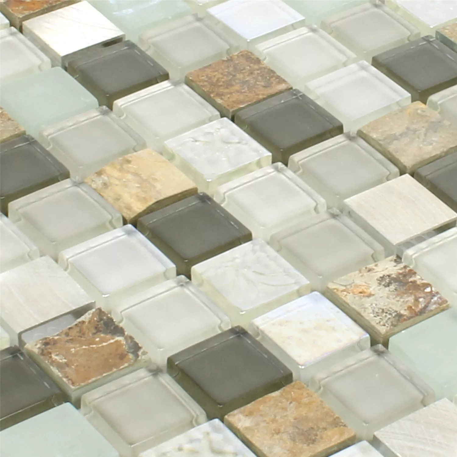 Mosaik Fliser Natursten Glas Metal Mix Lockhart