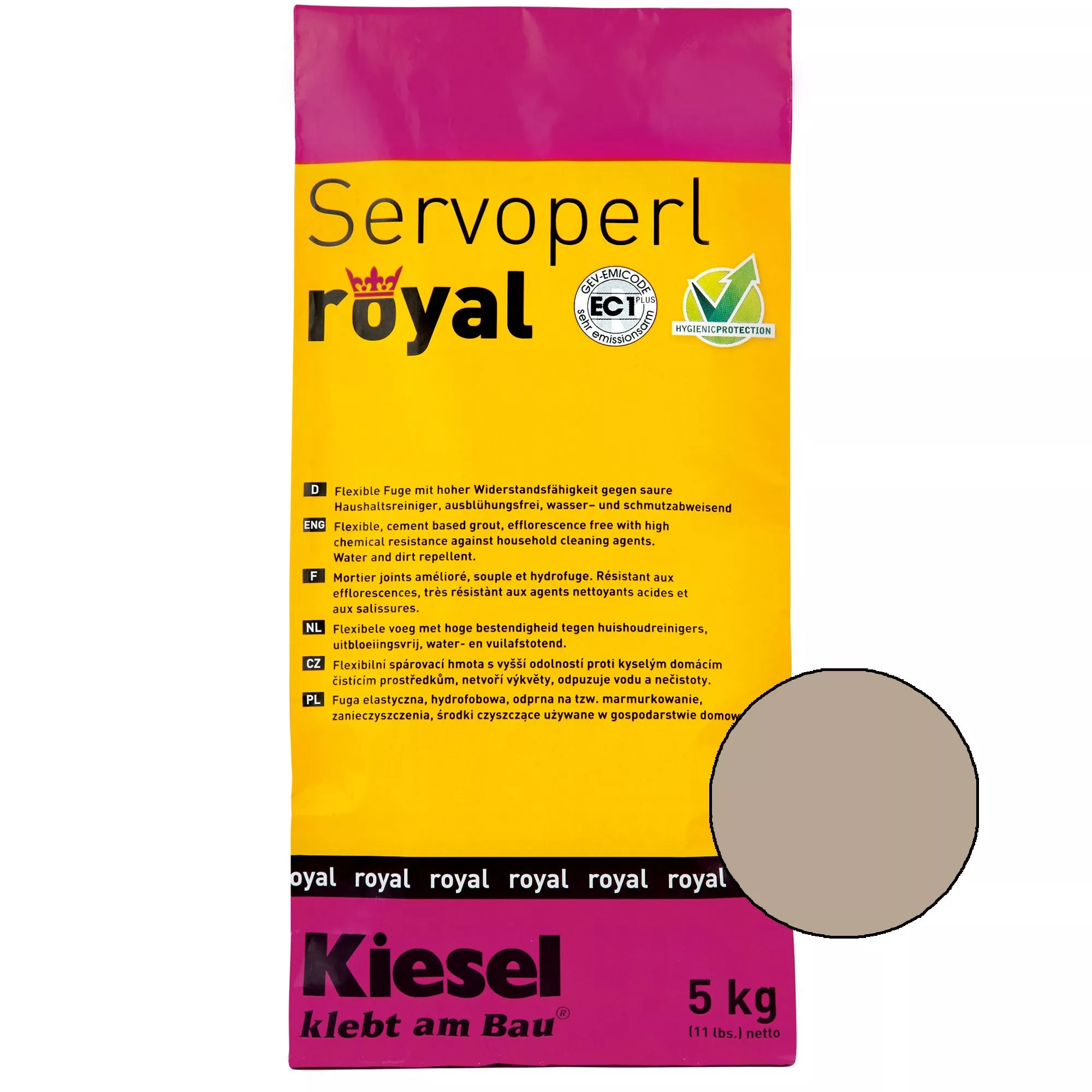Kiesel Servoperl Royal - Fleksibel, Vand- Og Snavsafvisende Samling (5KG Mochacino)