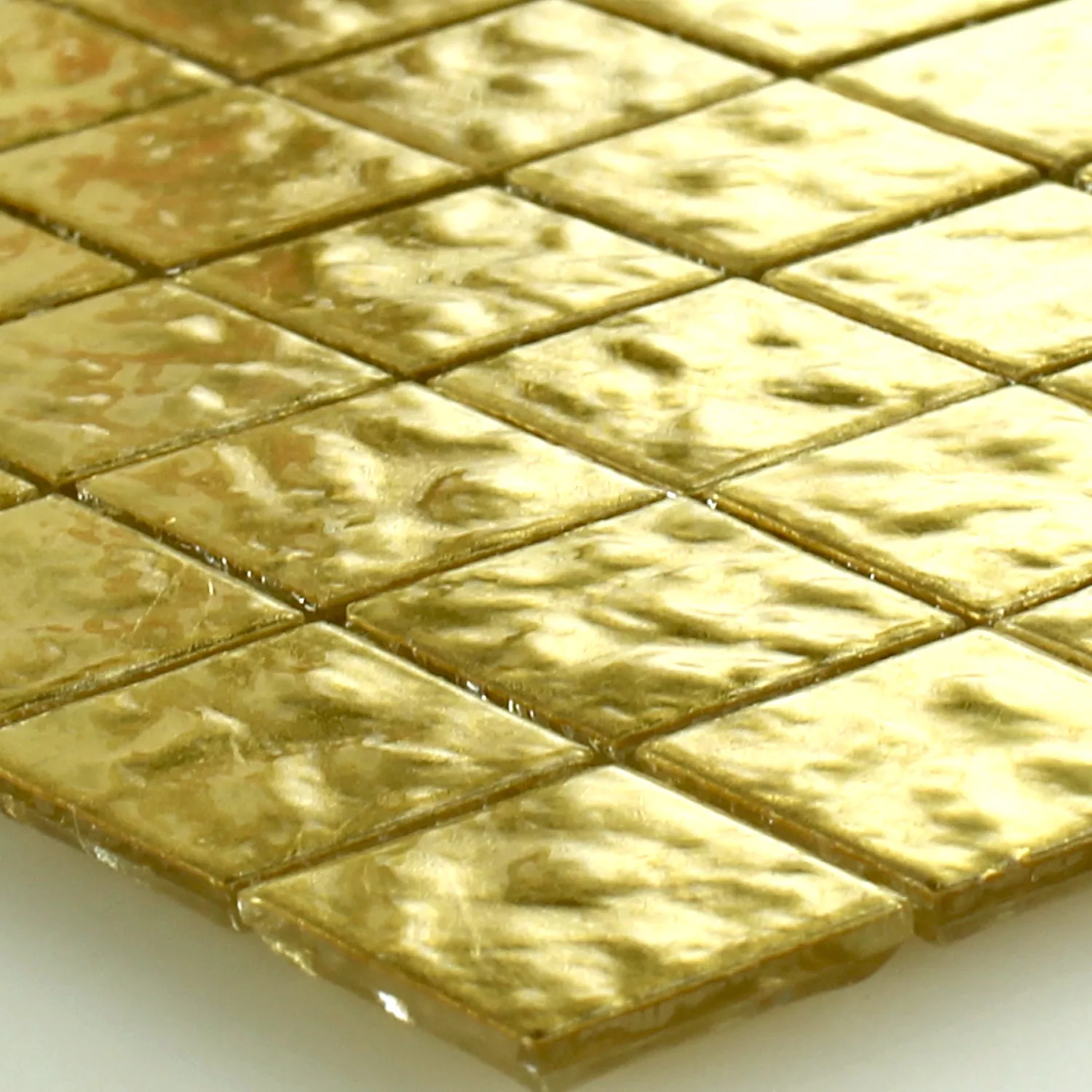 Trend-Vi Mosaik Fliser Glas 24K Bladguld 2x2cm