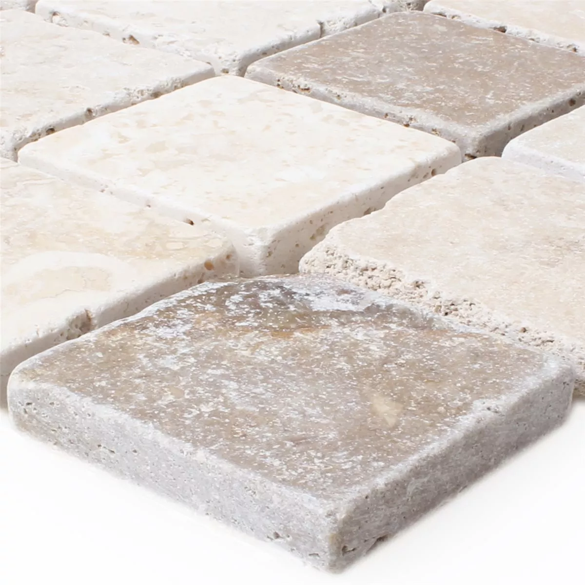 Travertin Mosaik Fliser Chiaro Noce Travertin Mosaik Fliser Chiaro Noce