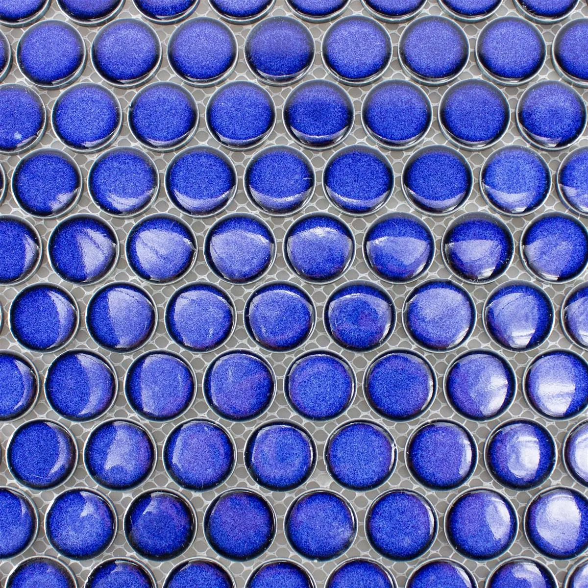Keramik Knopp Mosaik Fliser Mission Blå