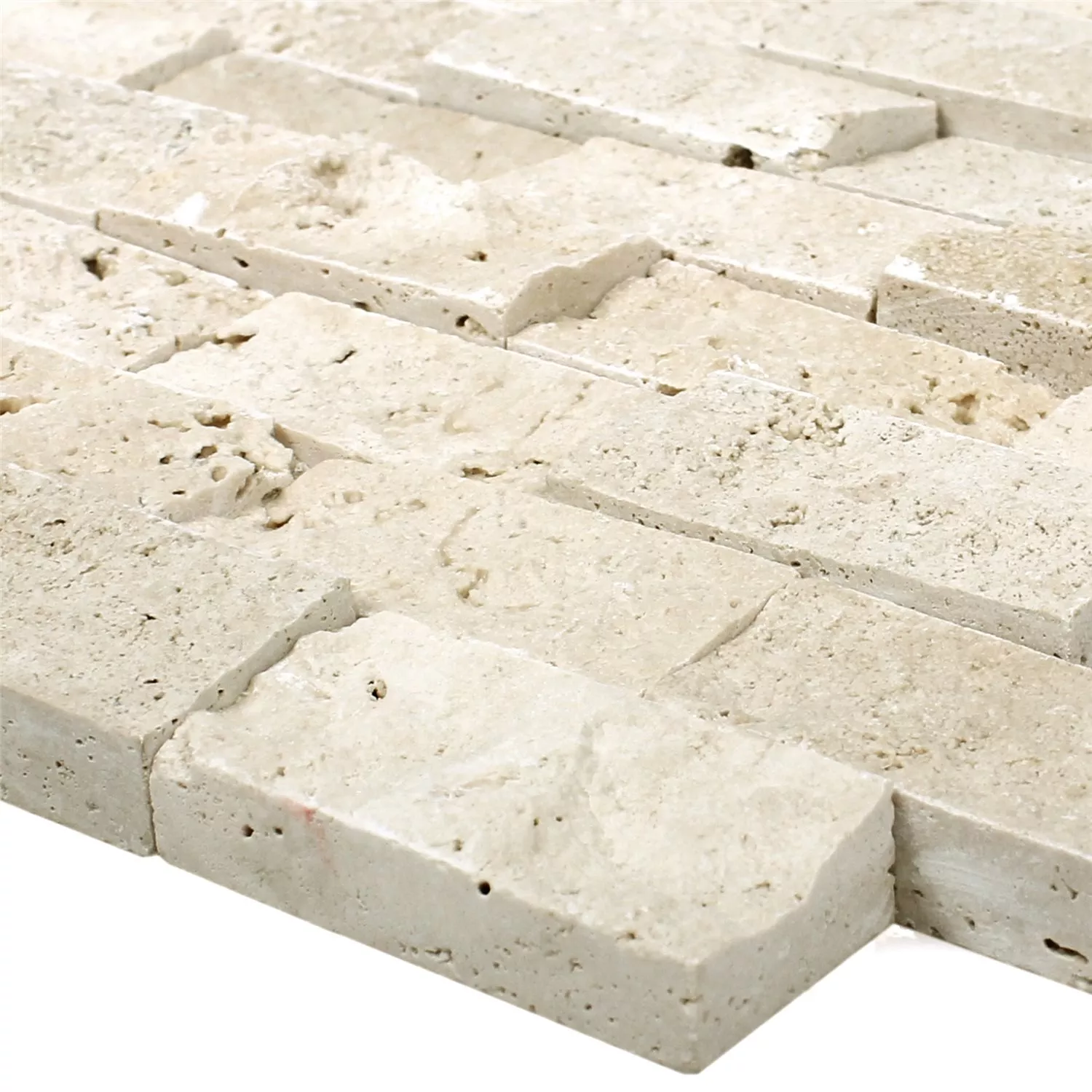 Mosaik Fliser Travertin Barga Beige 3D Mosaik Fliser Travertin Barga Beige 3D