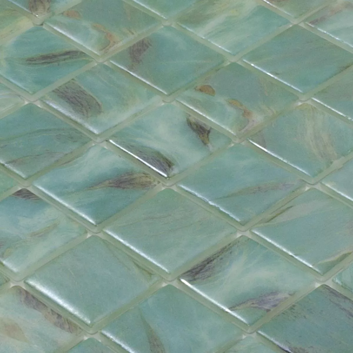 Glas Swimmingpool Mosaik Alassio Turkis 38