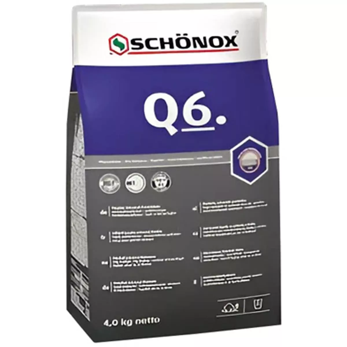 Fliseklæber Schönox Q6 universal pulverklæber 4 kg Fliseklæber Schönox Q6 universal pulverklæber 4 kg