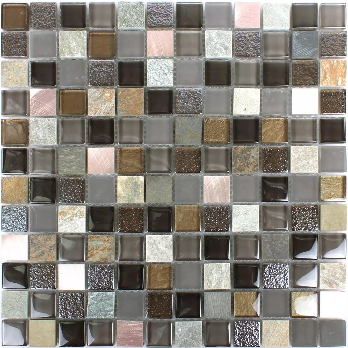 Prøve Glas Natursten Metal Mosaik Fliser Riksha