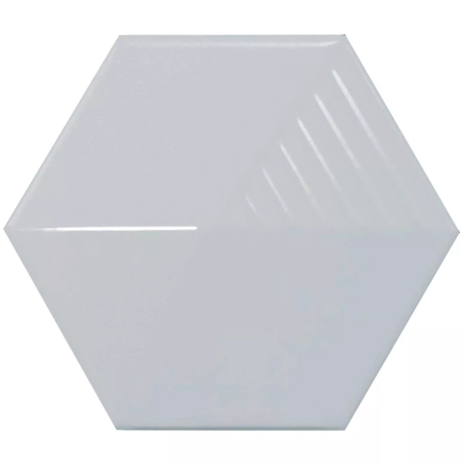 Prøve Vægfliser Rockford 3D Hexagon 12,4x10,7cm Lyseblå