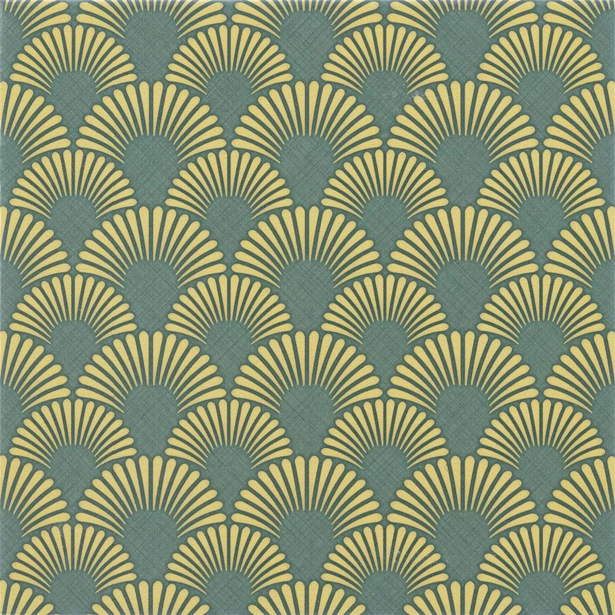 Gulvfliser Cement Optik Wildflower Grøn Decor 18,5x18,5cm  Gulvfliser Cement Optik Wildflower Grøn Decor 18,5x18,5cm