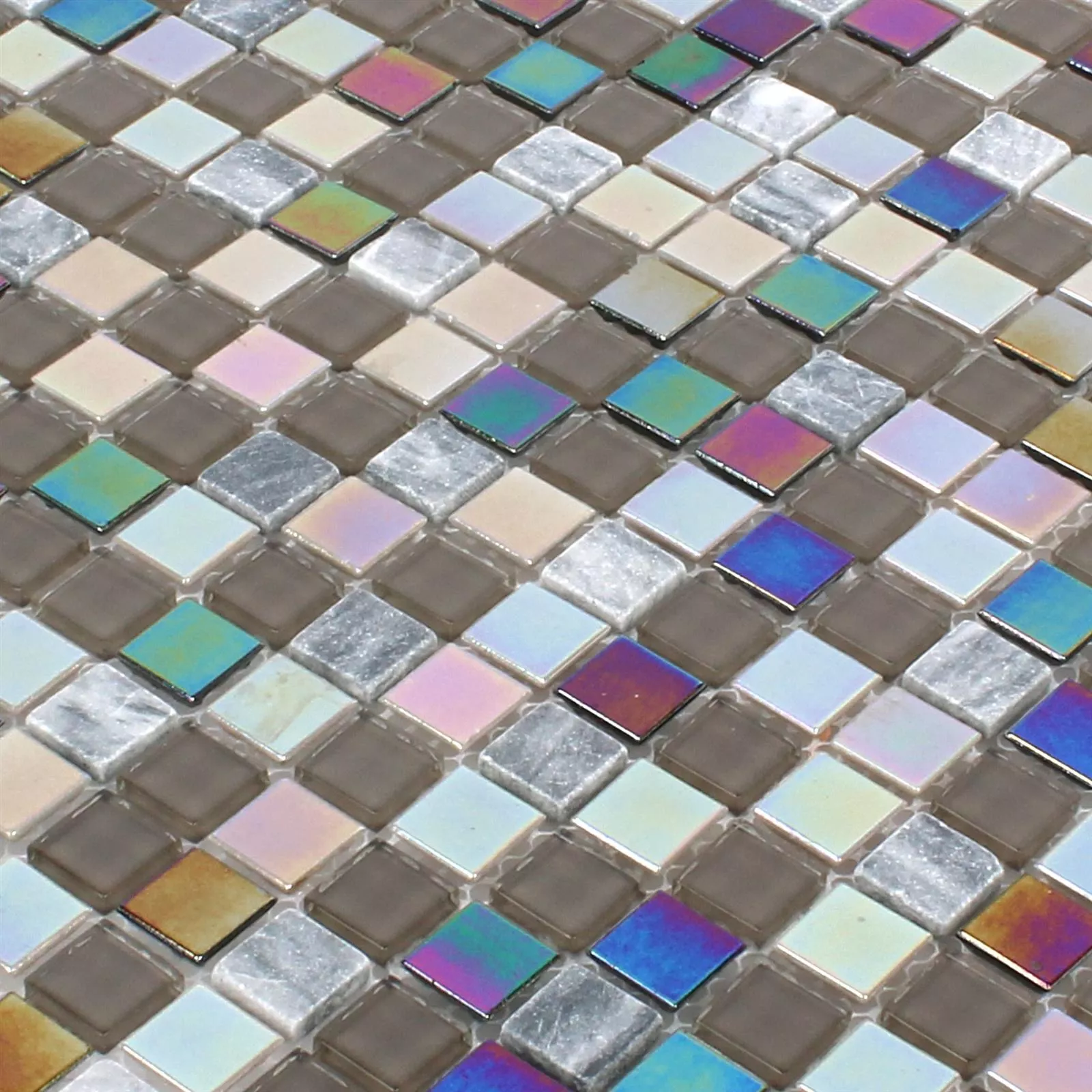 Mosaik Fliser Tallinn Marmor Glas Nacre Gra Brun