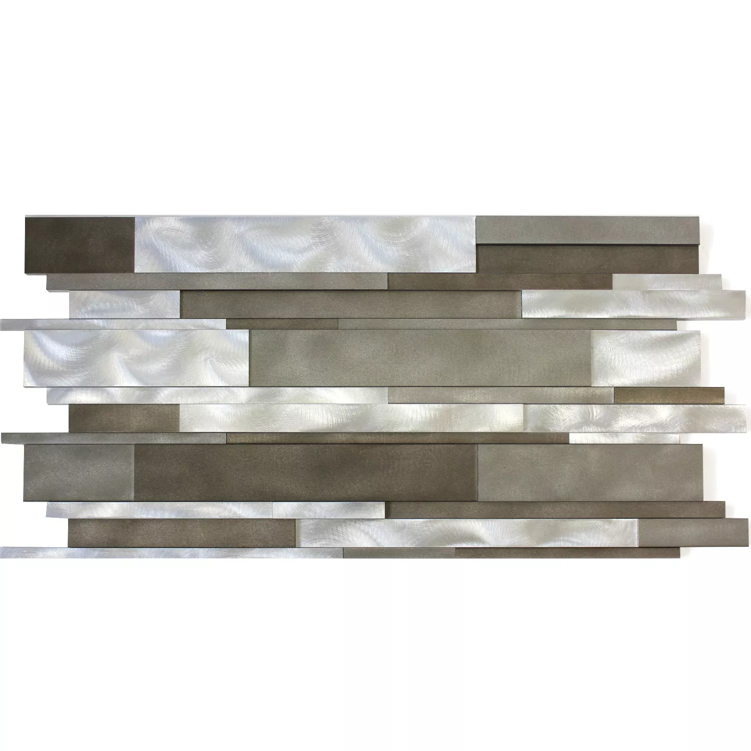 Aluminium Metal Mosaik Talara Mudder Mix 300x600mm
