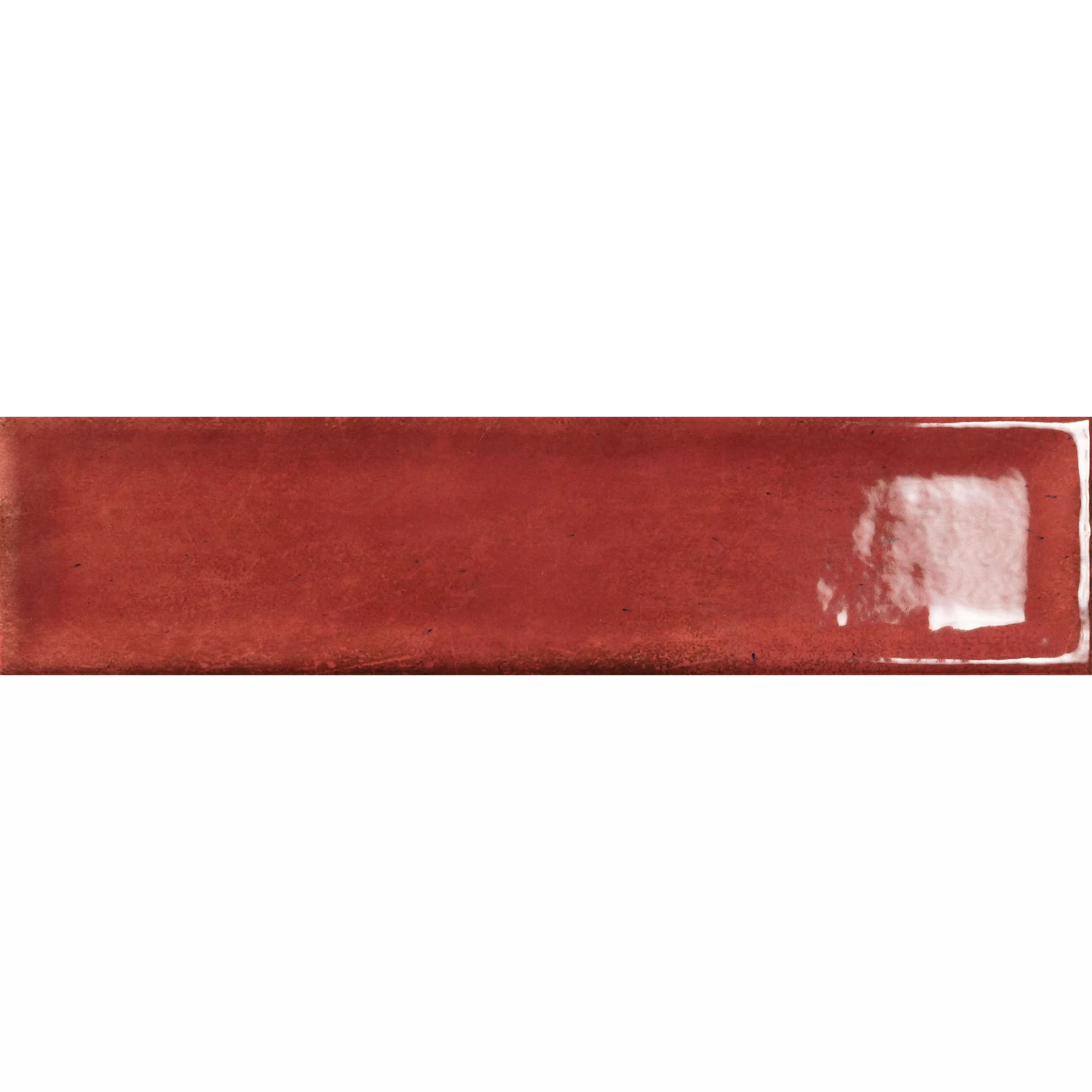 Prøve Vægfliser Pascal Strålende Inde Med Facet Rød 7,5x30cm