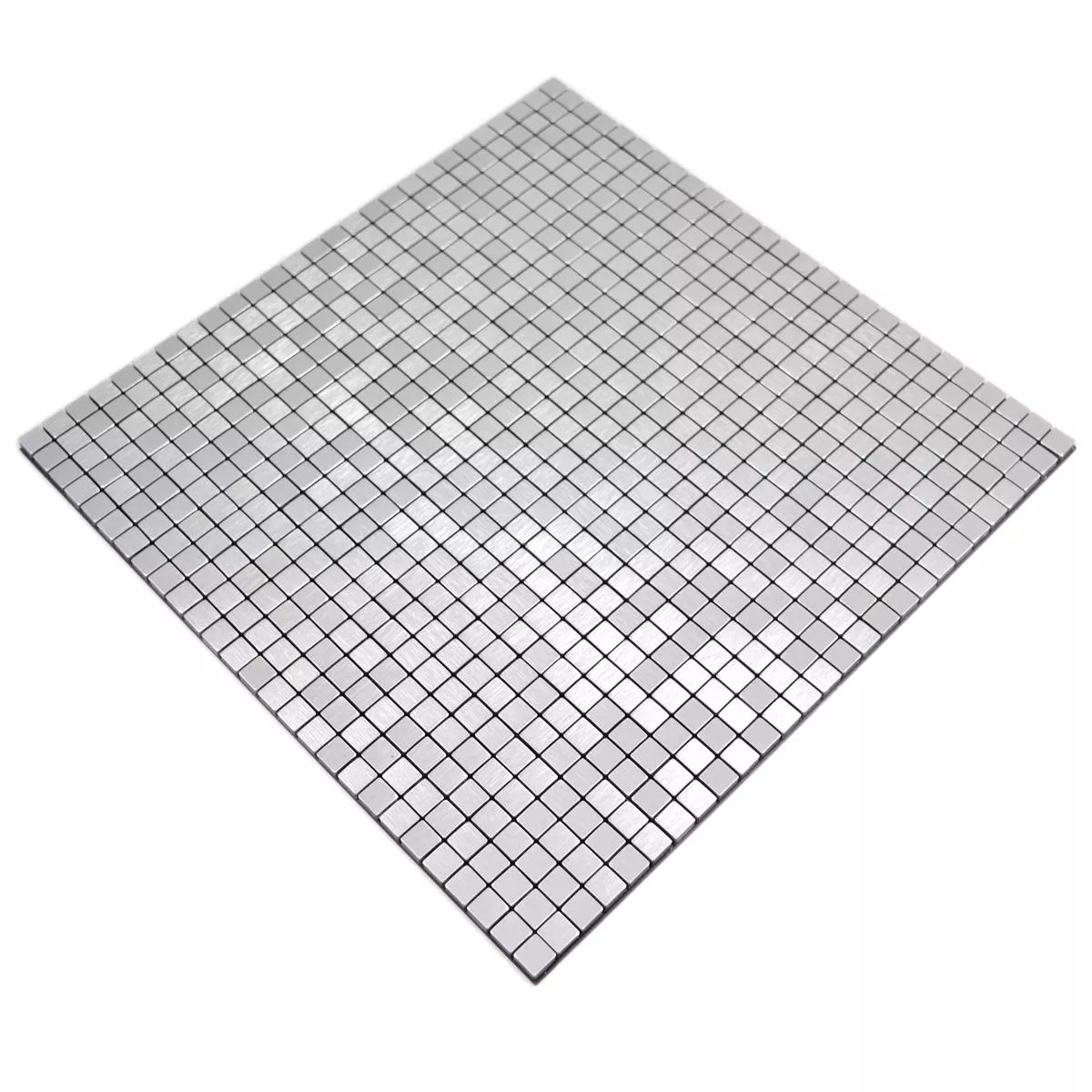 Prøve Metal Mosaik Fliser Wygon Selvklæbende Sølv 
