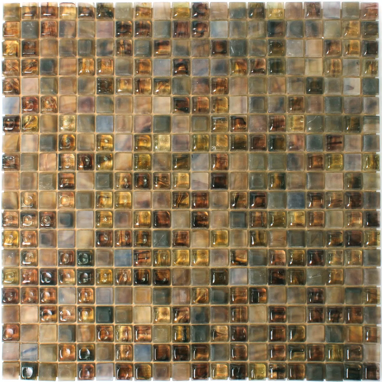Glas Swimmingpool Mosaik Fliser Pergamon Brun